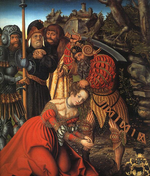 Lucas  Cranach The Martyrdom of St.Barbara Germany oil painting art